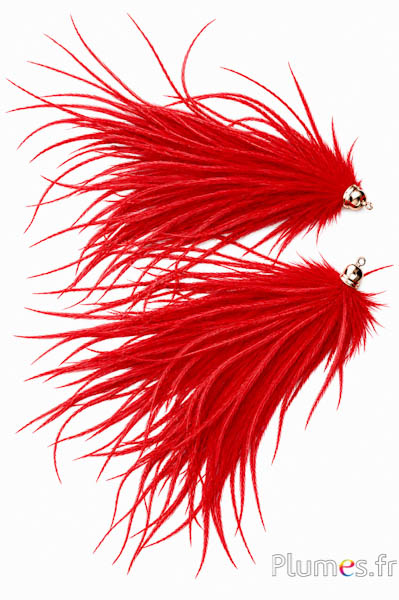 Ciondolo struzzo - 10 cm - rosso